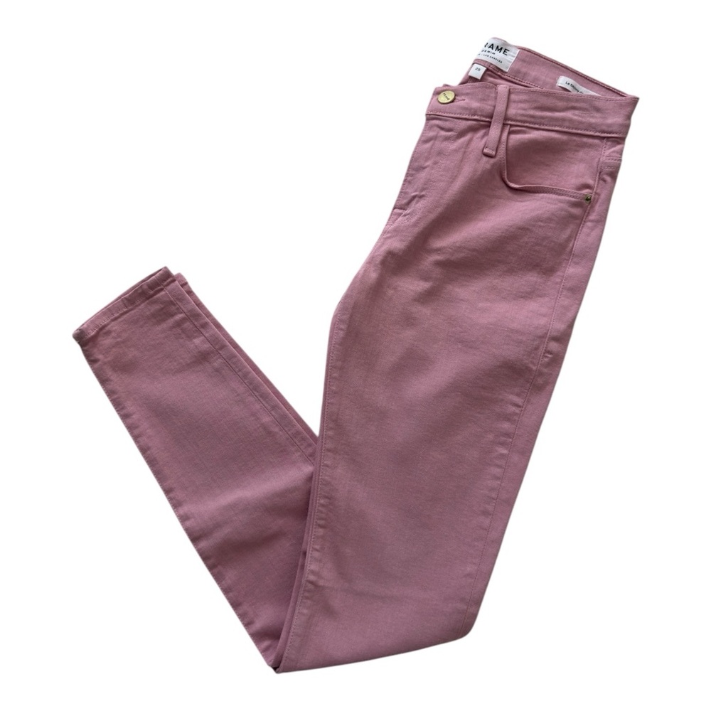 Frame Denim Women's Le Skinny de Jeanne Pink Bloom Size 25 - Picture 4 of 9